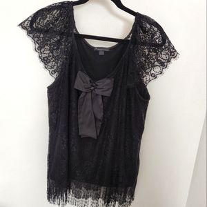 Forever 21 - Lace shirt with Satin Bow - Size Large